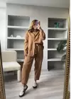 Kahverengi 3 iplik Şardonlu Gömlekli Takım