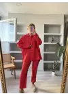 NAR ÇİÇEĞİ GOLD DÜĞMELİ PANTOLON TAKIM