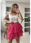 Pembe Astarlı Fisto Etek