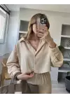 Taş Crop Pantolon Bürümcük Takım