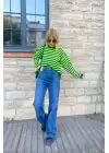 MAVİ KESİK PAÇA DÜZ PAÇA JEAN PANTOLON