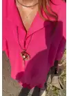 PEMBE KOLYELİ KETEN TAKIM