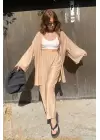 Taş Kimona Şalvar Model Keten Takım
