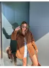 Taba Süet Yumuşak Dokulu Gömlek