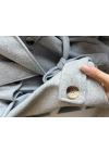 Gri Premium Kaşe Kaban