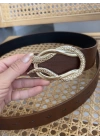 Taba Gold Yılan Motifli Deri kemer