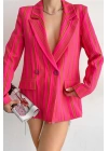 PEMBE RENK GEÇİŞLİ KRUVAZE CEKET