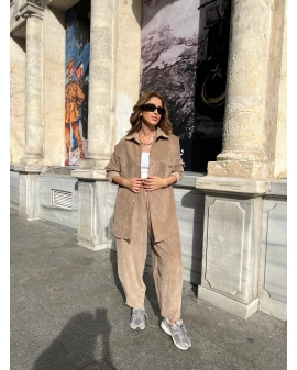 Bej Kadife Takım