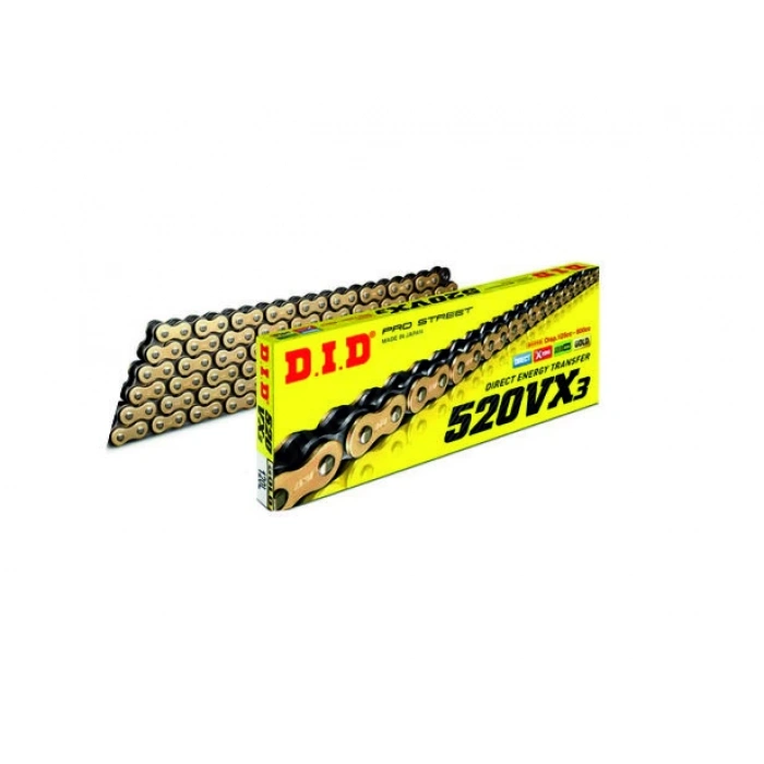 DID 520 VX3 Gold 120 Bakla Zincir (İthal)