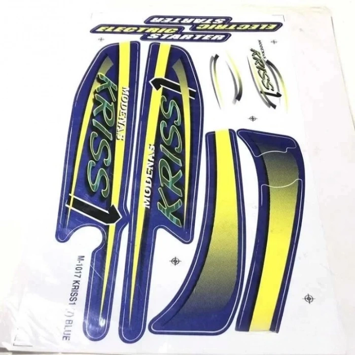 Modenas Kriss 7 Sticker Seti M-1017 Mavi