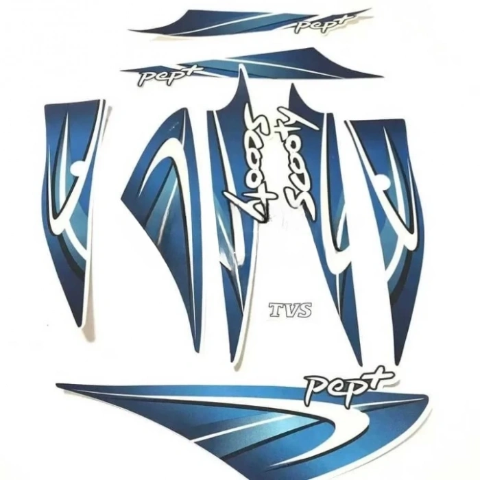 TVS Scooty Pep Sticker Seti Mavi YM