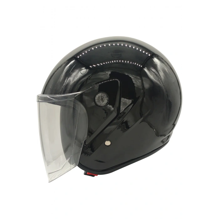 Yarım Kask Siyah Standart Beden