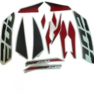 Bajaj Pulsar NS 200 Sticker Seti Kırmızı Takım