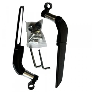 H2 Katlanır Ayna Takımı Gidon Bağlantılı 8/10 mm Gri