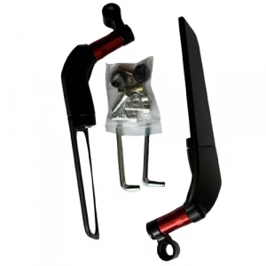 H2 Katlanır Ayna Takımı Gidon Bağlantılı 8/10 mm Kırmızı