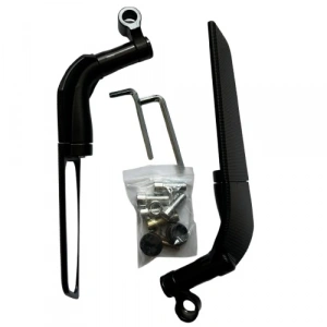 H2 Katlanır Ayna Takımı Gidon Bağlantılı 8/10 mm Siyah