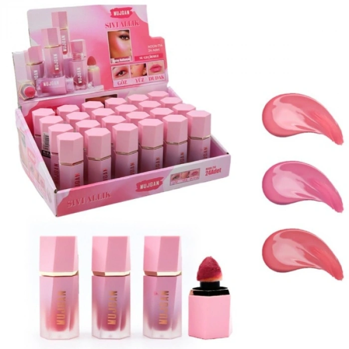 3lü Sıvı Krem Allık Seti - Lip and Cheek