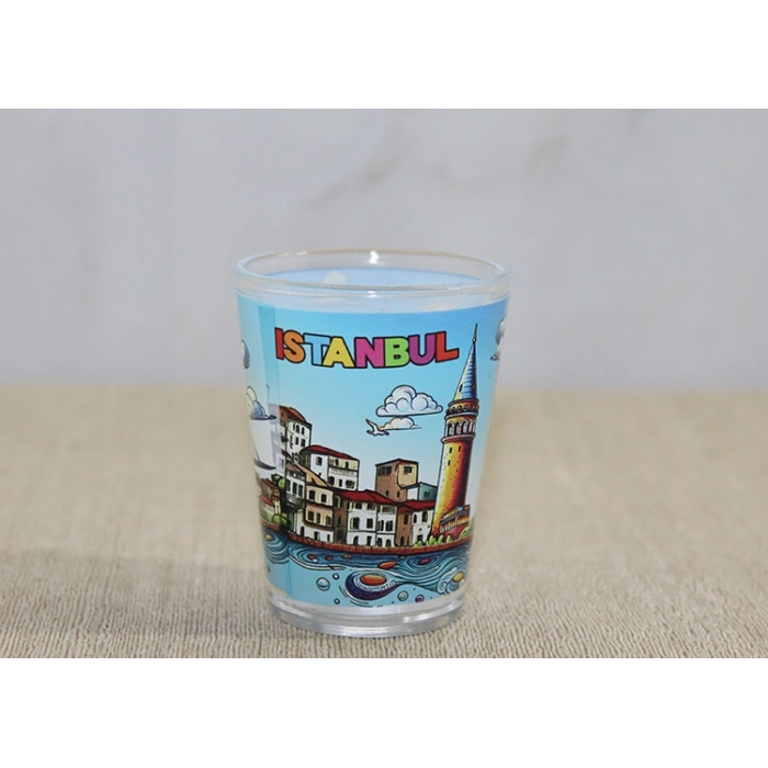 İstanbul Temalı Cam Shot Bardak - Model 3