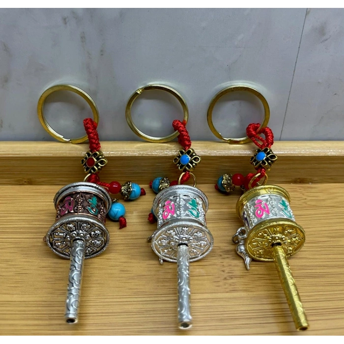 Metal Feng Shui Şans Çarkı Anahtarlık Model 1