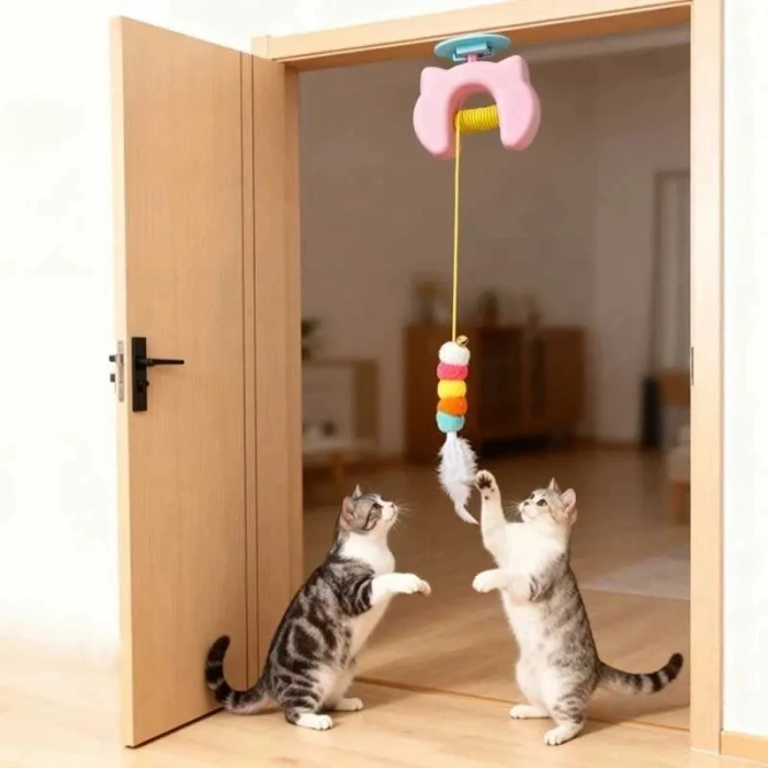 Otomatik Yo-Yo Kedi Oyuncağı - Şarjlı Oyuncak - Makaralı