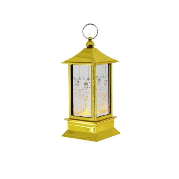 Ramazan Temalı Gold Kare Kubbe LED Lamba