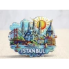 Ahşap İstanbul Temalı Magnet - Model 4