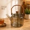 Akasya Saplı Demlik - 1200 ml - Borosilikat Cam