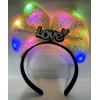 Led Işıklı Love Yazılı Fiyonk Taç
