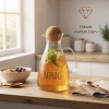 Yuvarlak Mantar Kapaklı Sürahi - 1500 ml - Yüksek Kaliteli Cam
