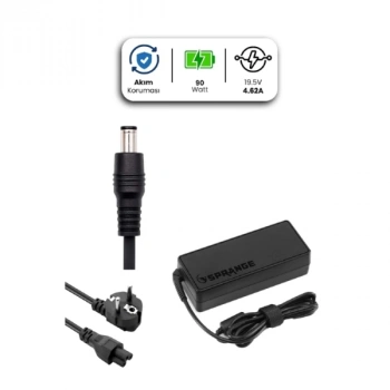 19.5V 4.62A 4.5 * 3.0mm 90W DELL İçin Laptop Adaptör
