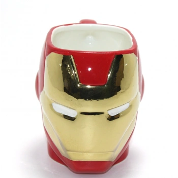 3D Iron Man Tasarımlı Porselen Kupa Bardak
