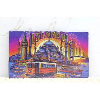 Ahşap İstanbul Temalı Magnet - Model 9