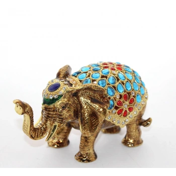 Swarovski Taşlı Tekli Fil Figürü Model 4