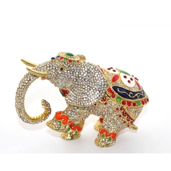 Swarovski Taşlı Tekli Fil Figürü Model 6