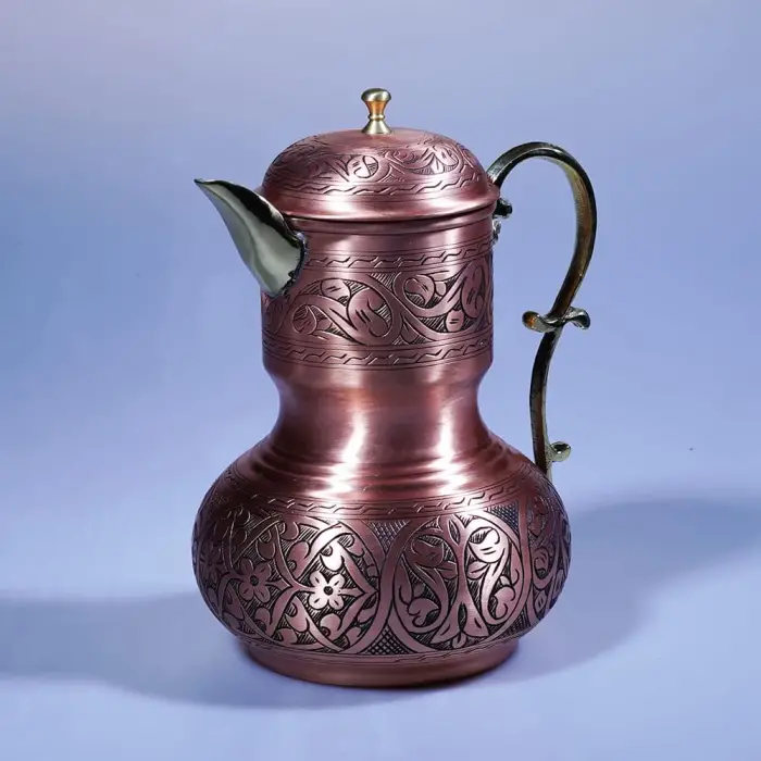 Bakır El İşlemeli Sürahi