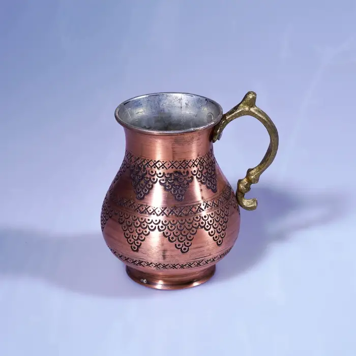 Bakır El İşlemeli Bardak