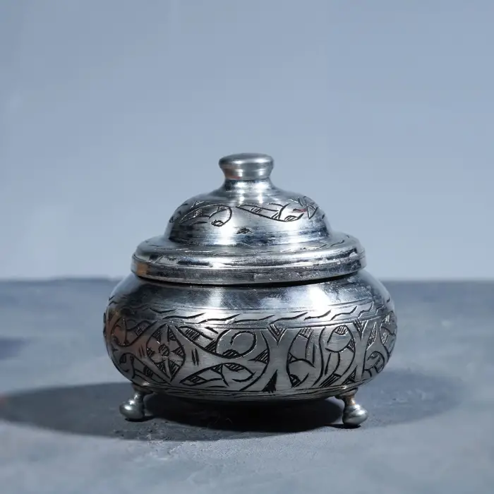 Bakır El İşlemeli Şekerlik