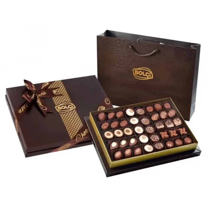 Bolçi Diamond Kahverengi Hediye Çikolata Kutu 465gr