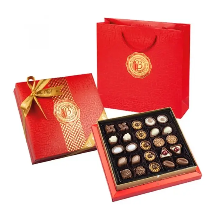 Bolçi Diamond Kırmızı Hediye Çikolata Kutu 290gr