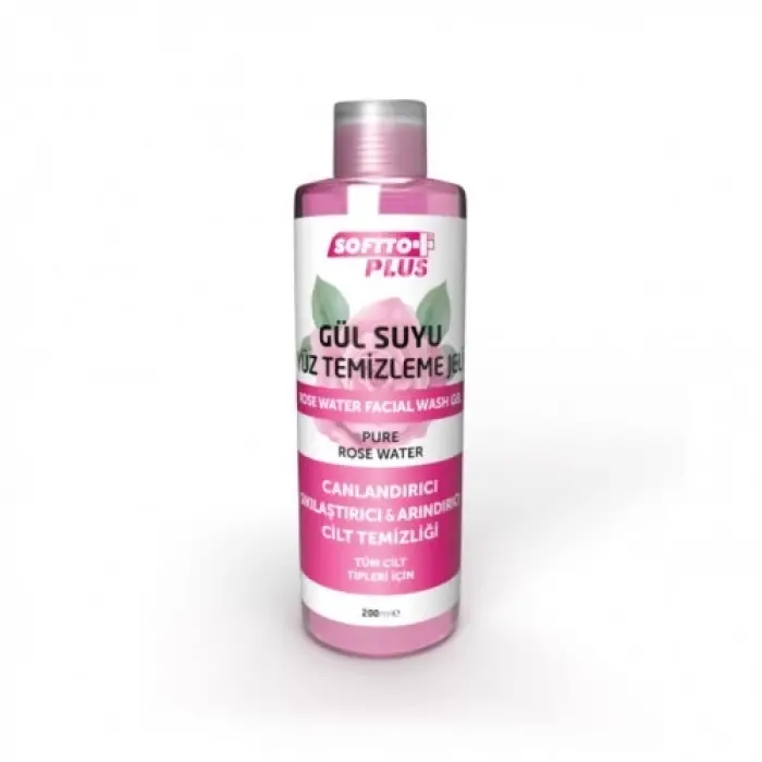 Softto Plus Gül Suyu Yüz Temizleme Jeli 200ml