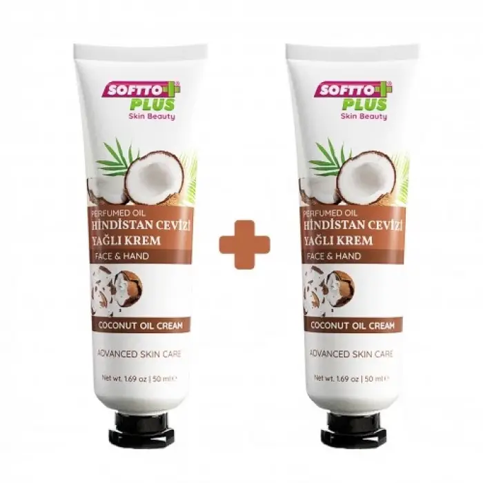 Softto Plus Hindistan Cevizi Yağlı El ve Yüz Kremi 50 + 50ml