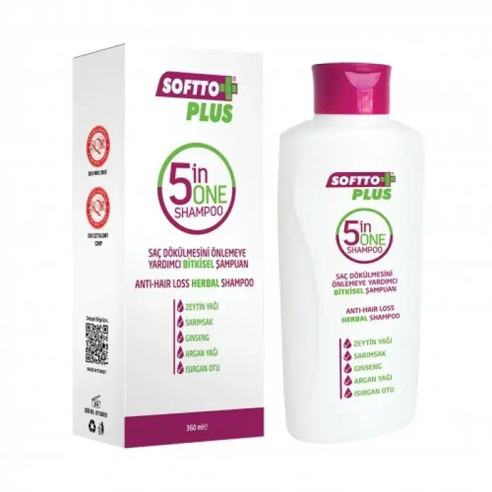 Softto Plus Saç Dökülmesini Önlemeye Yardımcı 5in1 Şampuan 360ml