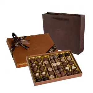 Bolçi Deri Taba Hediye Çikolata Kutu 500gr