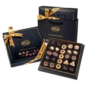 Bolçi Siyah Floral Kutu Hediye Çikolata 290g