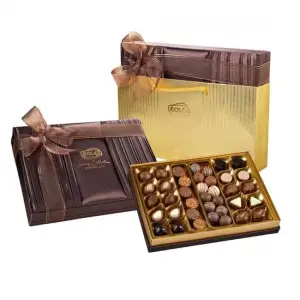 Bolçi Saten Kahverengi Hediye Çikolata Kutu 500gr