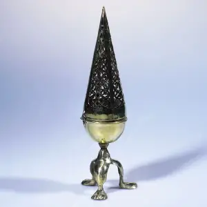 Selçuklu Model Gold Sivri Pirinç Buhurdanlık