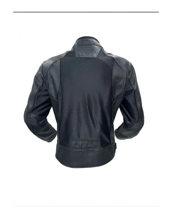 2002003 Black Panter Hakiki Deri Yazlık Mont