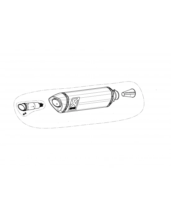 AKRAPOVIC S-Y10SO19-RT/TD YAMAHA R1 (15-26) SLIP-ON LINE TRACK DAY (TITANIUM) EGZOZ