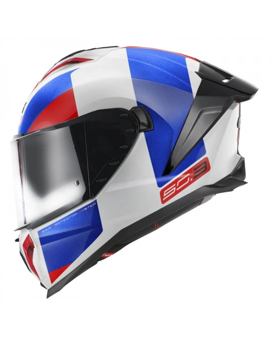 GIVI 50.3 VISION BEYAZ-MAVİ-KIRMIZI KASK