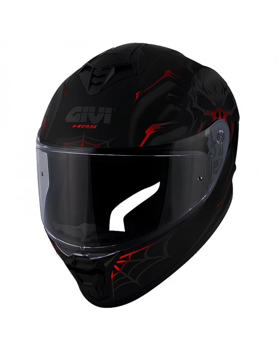 GIVI 50.X ARACHNO MAT SİYAH-KIRMIZI KASK